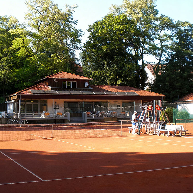 TC FFB Impressionen Clubhaus mit Tennisplätzen